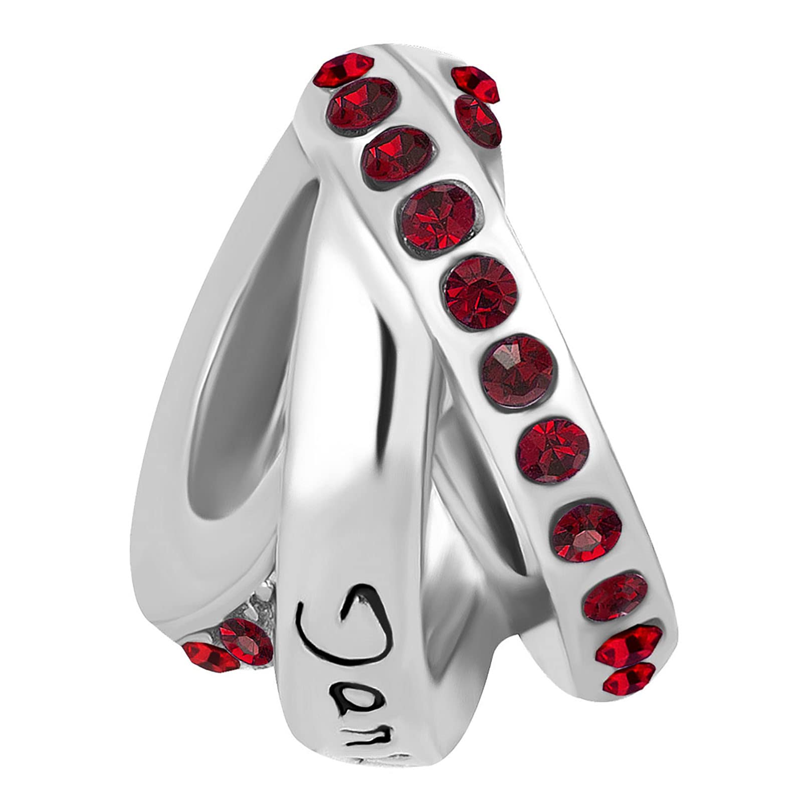 Mini Jewelry Women's Birthstone Rings - 3-Lap Charm Rings Compatible with Pandora Bracelets | Perfect Birthday, Christmas Gift for Daughter, Sister & Family | Ideal for Everyday Wear, Special Occasions & Jewelry Stacking
