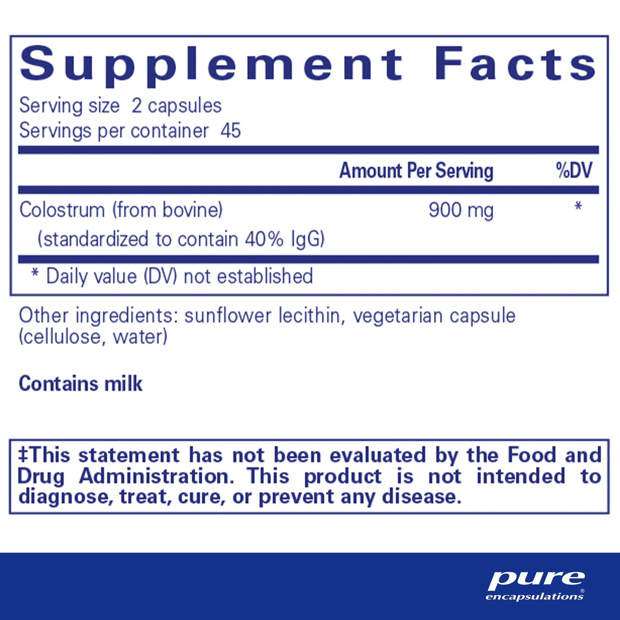 Premium Bovine Colostrum Supplement with 40% IgG - Boost Immunity & Recovery for Adults & Athletes - Supports Gut Health & Wellness