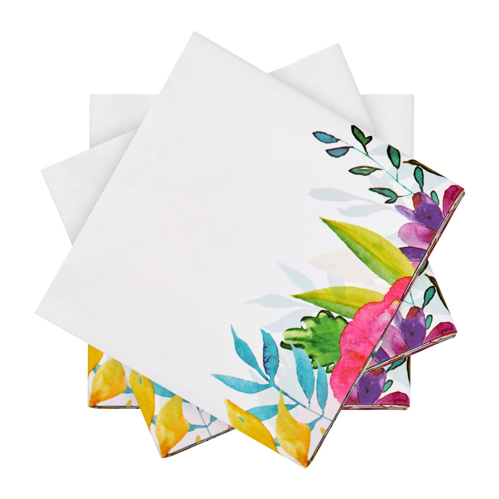 Sparkle and Bash 3 Pack Plastic Floral Tablecloth - 54 x 108 Inch Disposable Rectangle Table Cover for Weddings, Birthday Parties, Baby Showers & Tea Party Decorations - Waterproof & Easy Clean - Perfect for Indoor & Outdoor Events