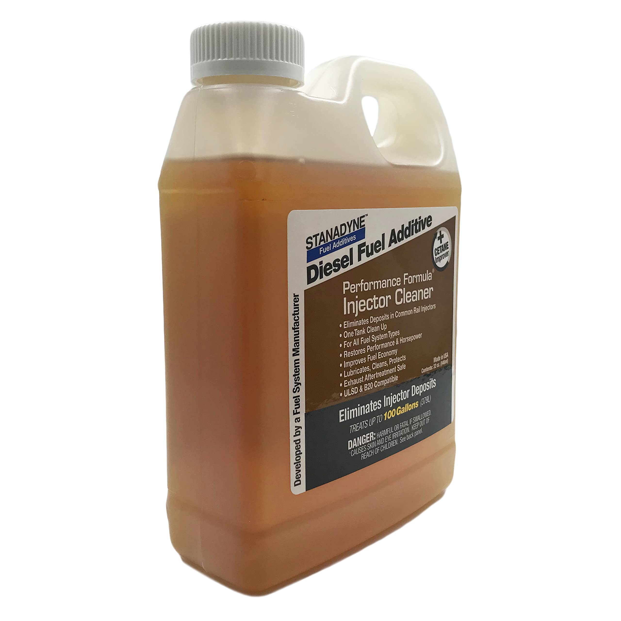 Stanadyne Performance Formula Diesel Injector Cleaner - 4 Pack (32 oz Each) | Fuel System Treatment for Trucks, Cars & Heavy Equipment | Improves MPG & Engine Performance