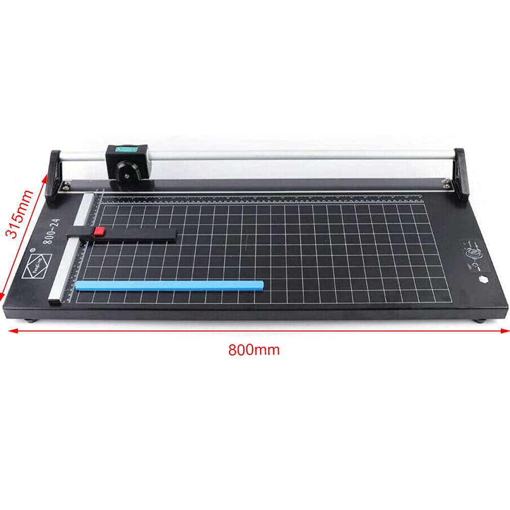 24 Inch Manual Rotary Paper Trimmer - Precision Cutter for Photo Paper, Film, Art Card Stock & Labels | Perfect for Scrapbooking, Crafting & Office Use