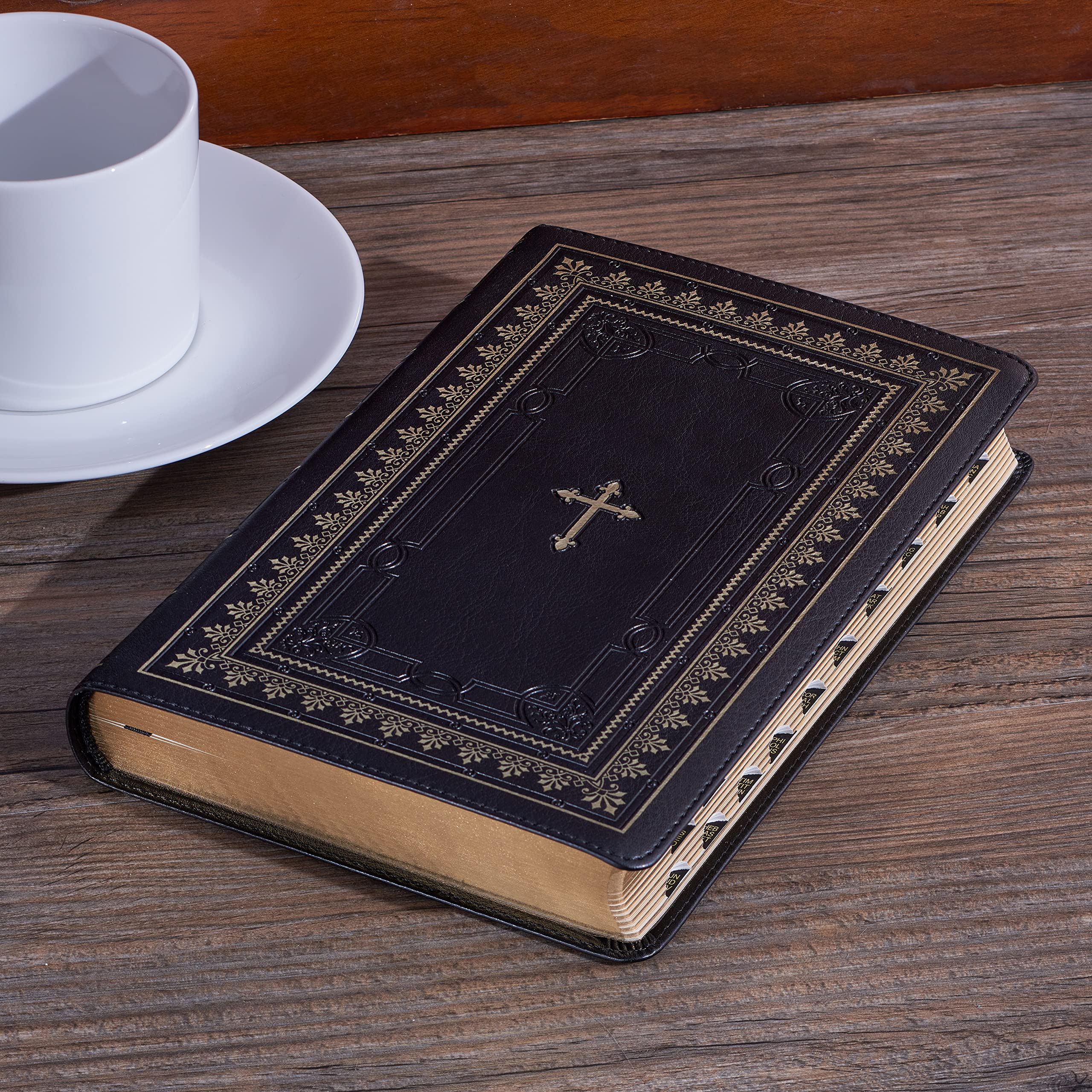 KJV Holy Bible Faux Leather Red Letter Edition - Gift for Christians & Worship