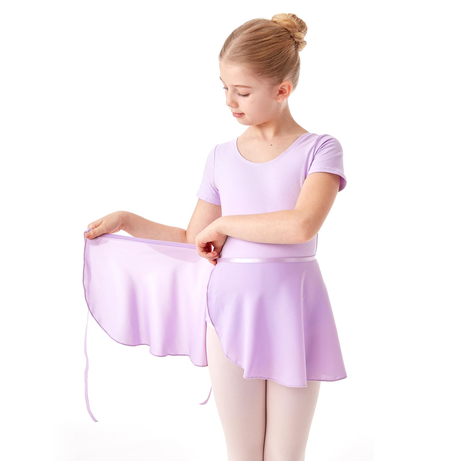 HiDance Girls Ballet Leotard with Skirt & Tights - Toddler Dance Outfit Combo for Ballet Class & Recitals