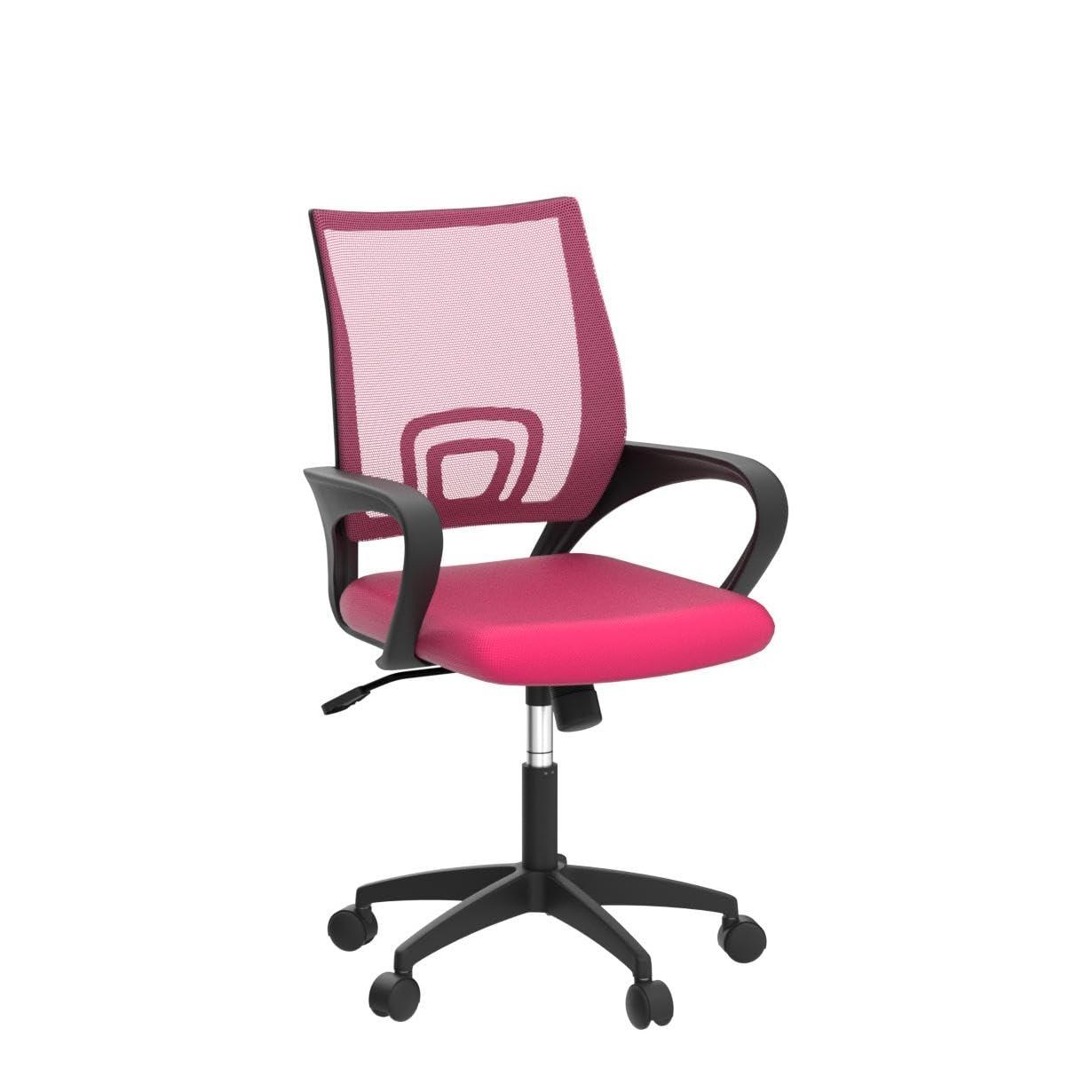 Ergonomic Pink Office Chair with Lumbar Support & Adjustable Armrests - Mesh Back Computer Desk Chair for Women, Mid Back Executive Task Chair with Rolling Swivel Base - Perfect for Home Office, Gaming Setup, and Kids Study Desk