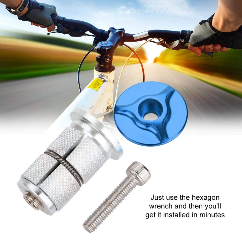 VGEBY1 Aluminum Alloy Bike Stem Headset - 1/1.25 Inch Cycling Headset Top Cap Expander for Road & Mountain Bikes | Perfect for Bike Maintenance & Upgrades