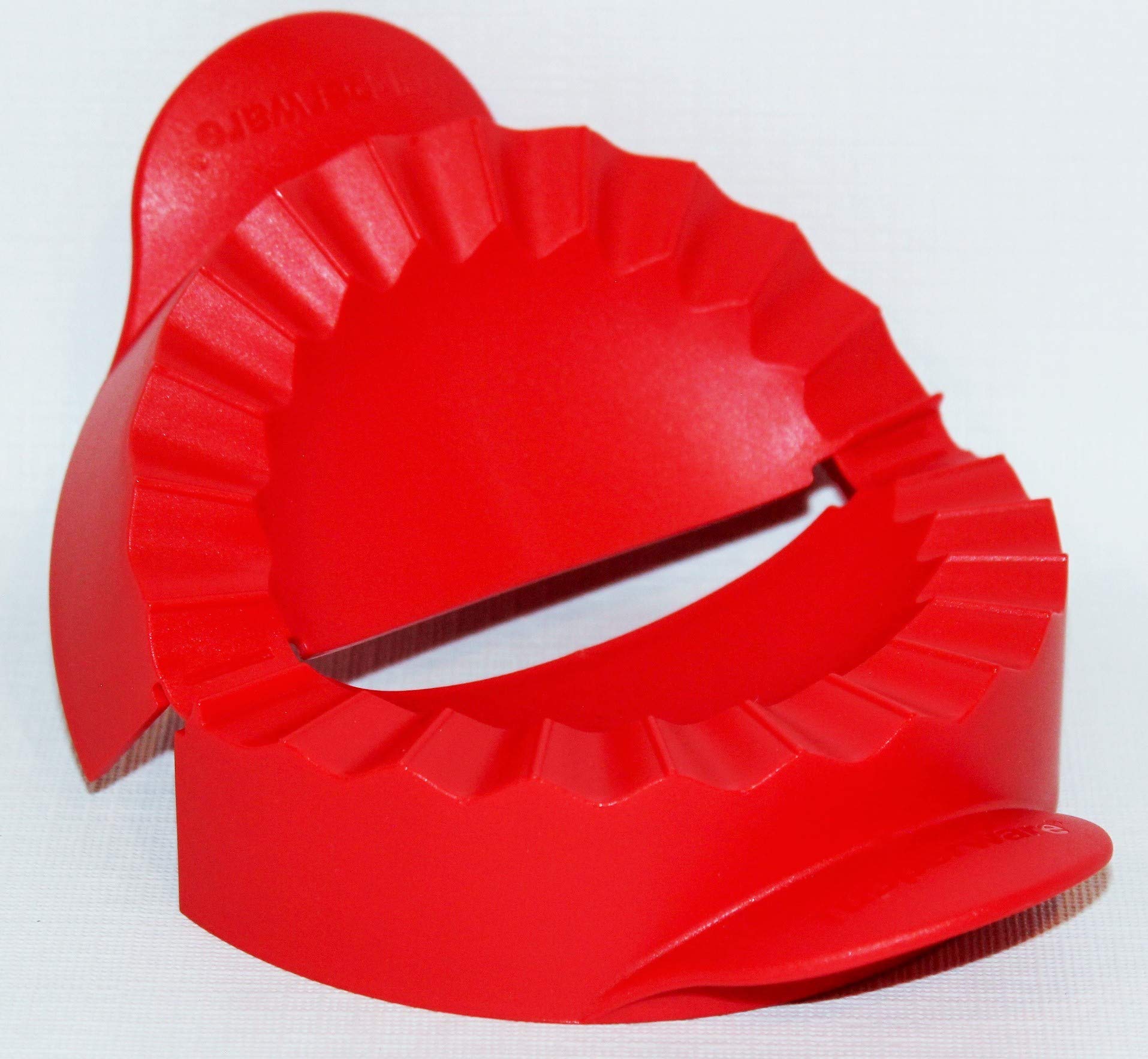 Premium Tupperware Pie Press - Empanada, Pastry & Dumpling Maker for Easy Homemade Snacks - Perfect for Parties, Picnics & Family Cooking (Red)