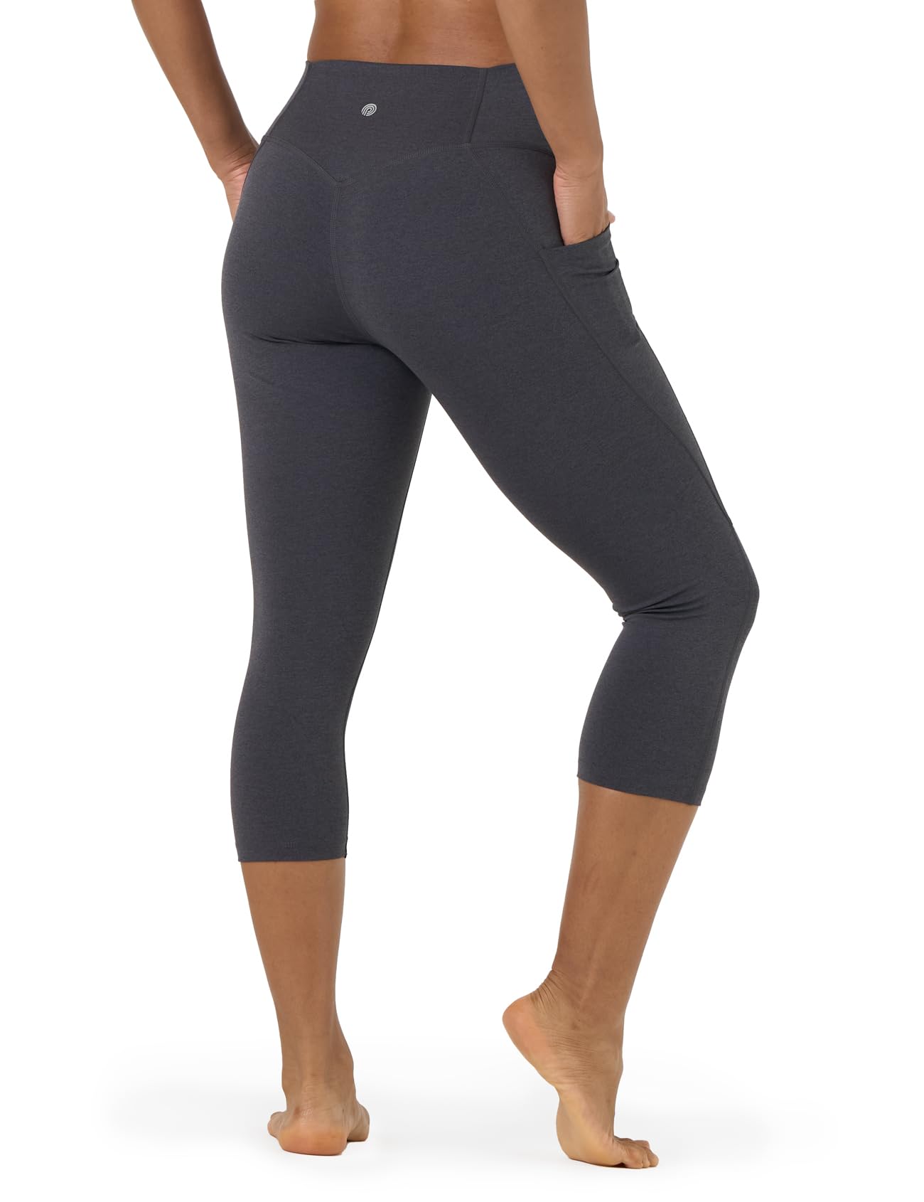 LAPASA High Waist Yoga Pants for Women - Tummy Control Workout Capri Leggings with Side Pockets | Perfect for Yoga, Gym, Running & Casual Wear (Style L02B1)