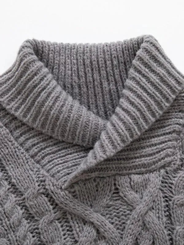 Men's Twist V-Neck Pullover Sweater - Soft & Stylish Knit Sweater for Casual Wear, Office, and Outdoor Activities