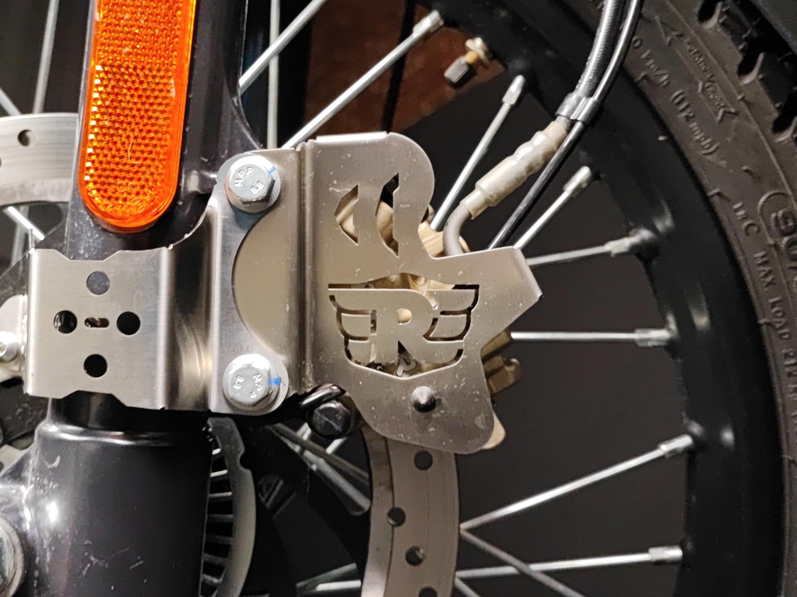 Royal Enfield Himalayan Stainless Steel Motorcycle Caliper Guard - Off-Road Adventure & Daily Ride Protection