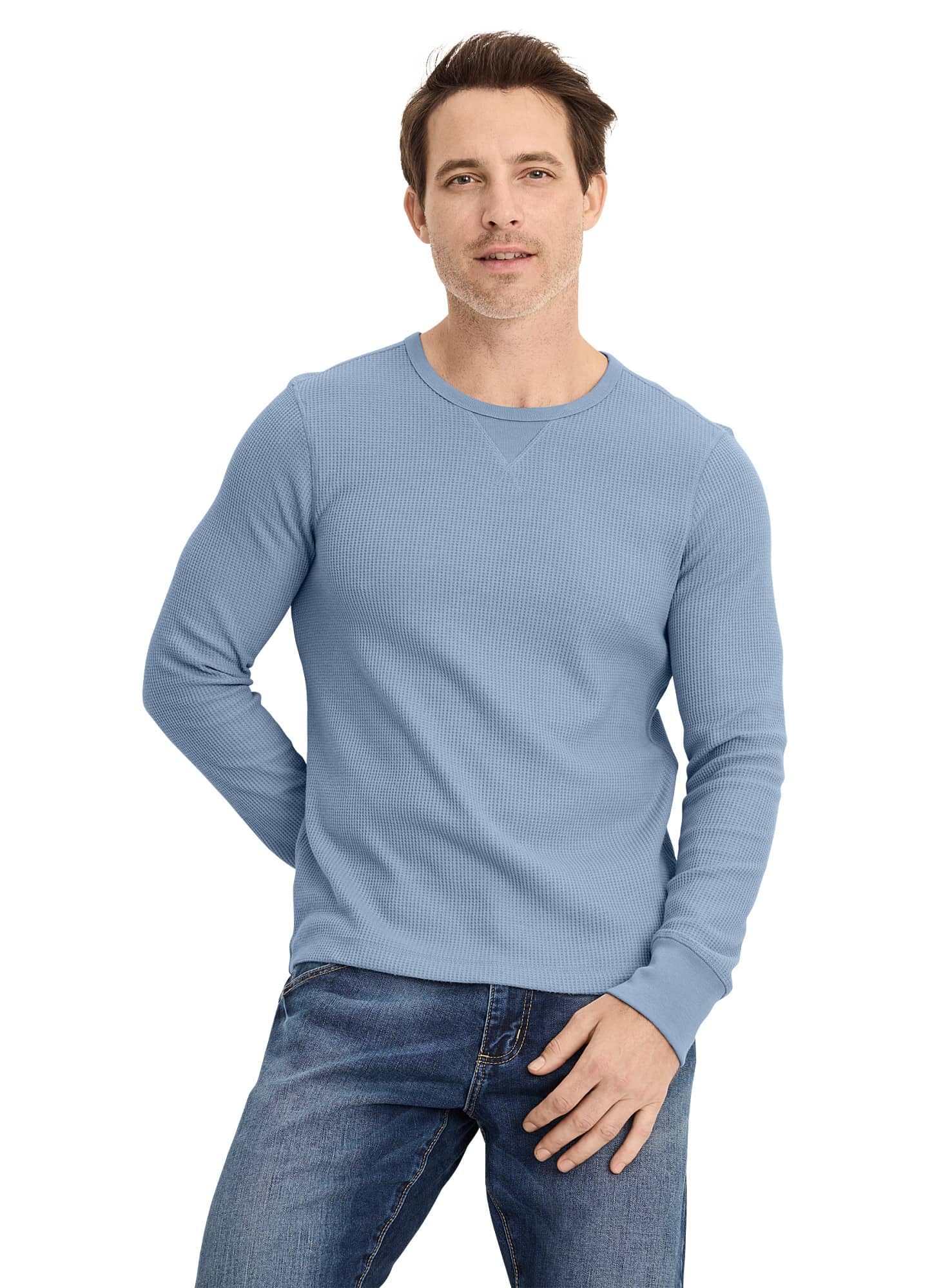 Jockey Men's Thermal Baselayer Long Sleeve Waffle Crew Shirt - Warm Winter Underwear for Cold Weather, Layering & Outdoor Activities
