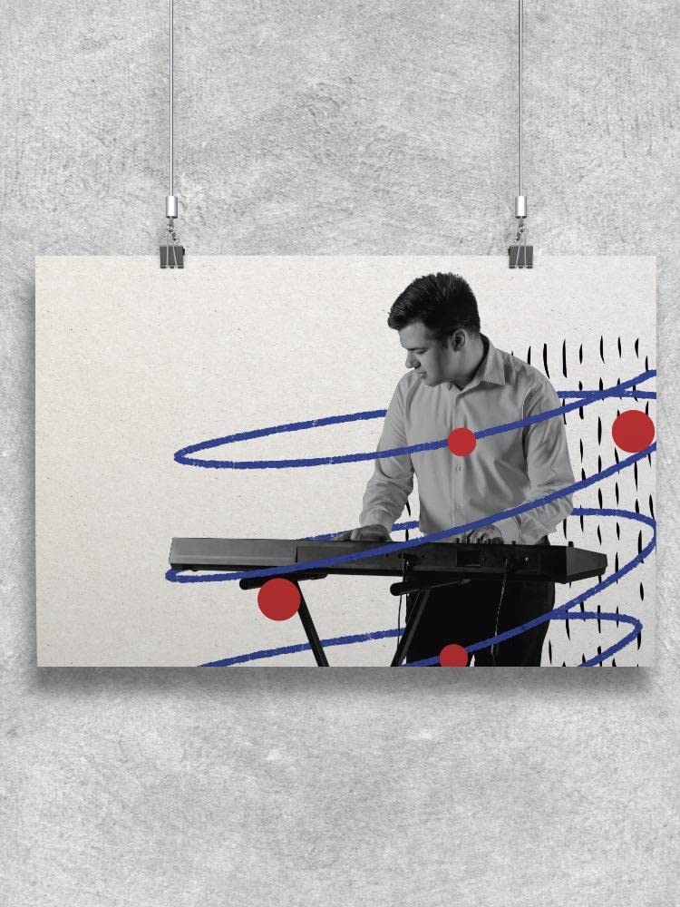 Man Playing Piano Poster - High Quality Wall Art Print for Home & Office Decor - Perfect for Living Room, Bedroom, or Music Studio