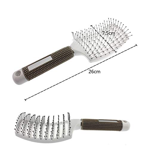 Alexvyan Scalp Massage Hairbrush - Detangling Comb for Wet & Curly Hair - Nylon Bristle Hair Brush for Women - Salon Styling Tool (Perfect for Home Use, Travel & Professional Hairdressing)