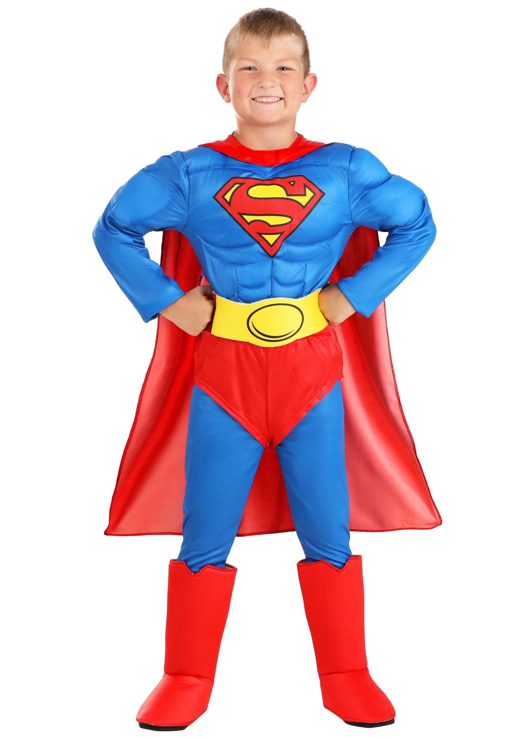 Classic Superman Deluxe Kids Costume - Premium Halloween Dress Up Outfit for Boys | Superhero Cosplay, Birthday Party & Comic Con Costume