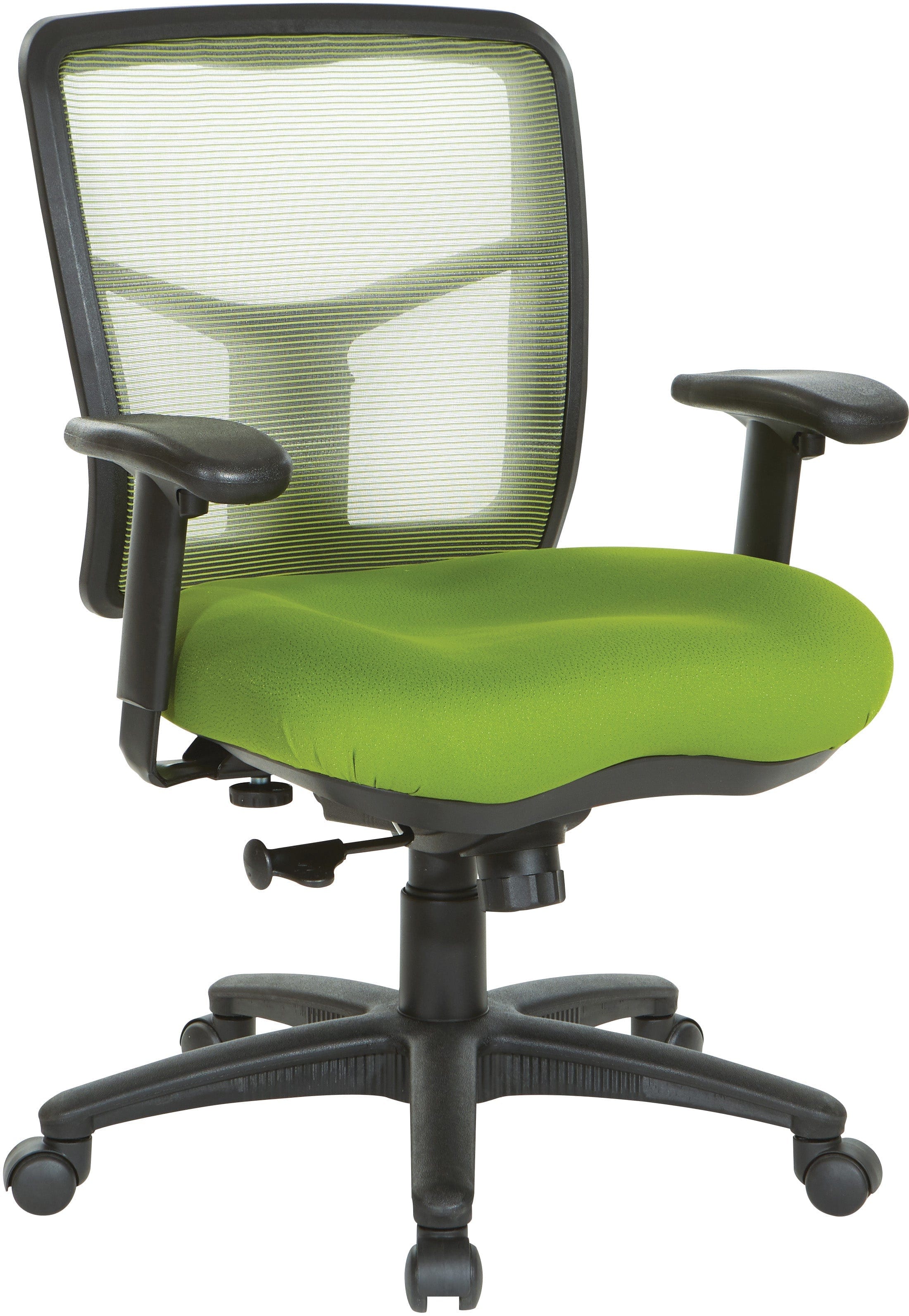 Office Star Grey Air Mesh Back Chair with Lumbar Support [92555] - Ergonomic Office Chair for Home & Work Comfort
