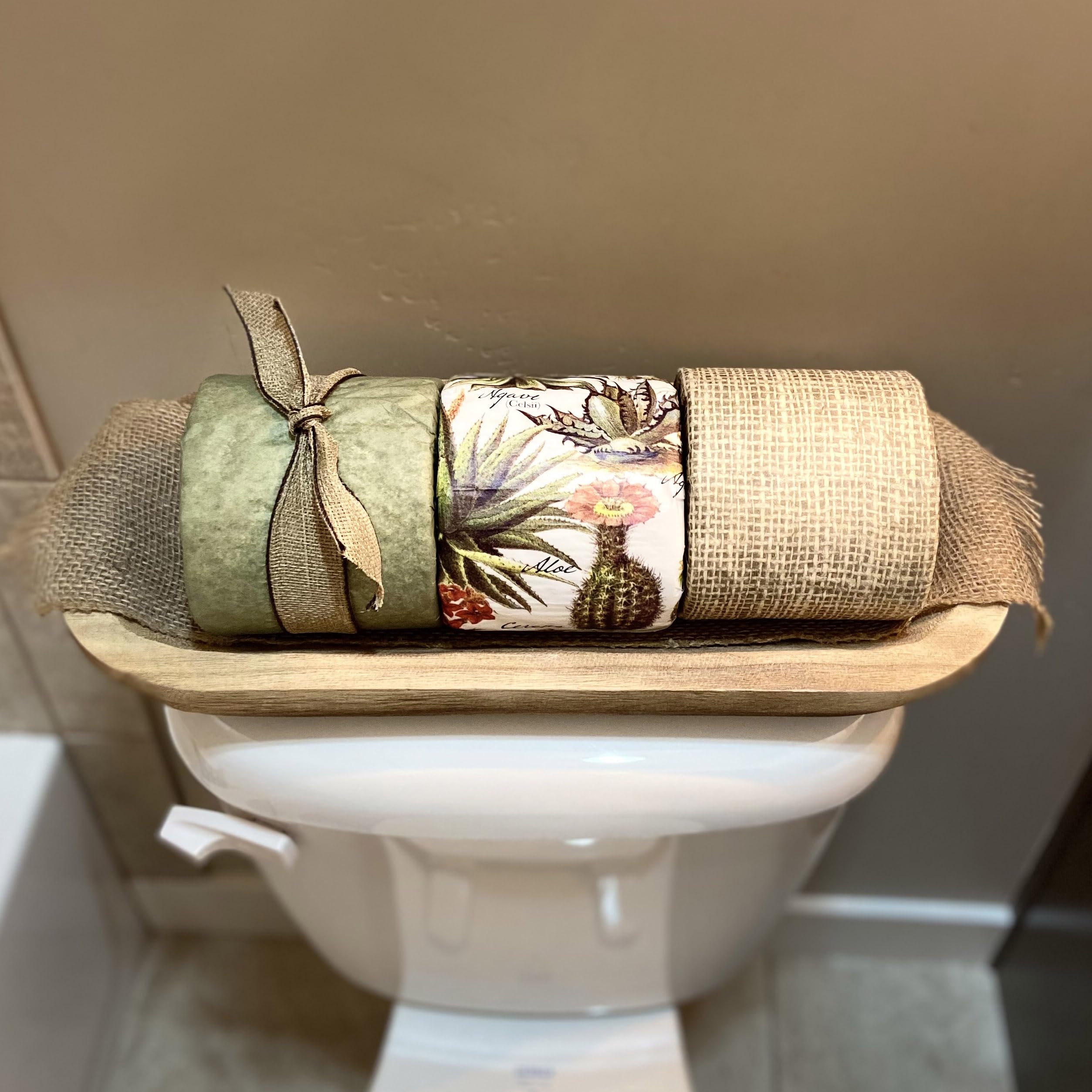 Decorative Toilet Paper Covers Set of 9 - 3 Unique Designs (Desert Garden Pattern) | Fits All Standard Toilet Paper Rolls | Bathroom Decor & Home Styling Accessories