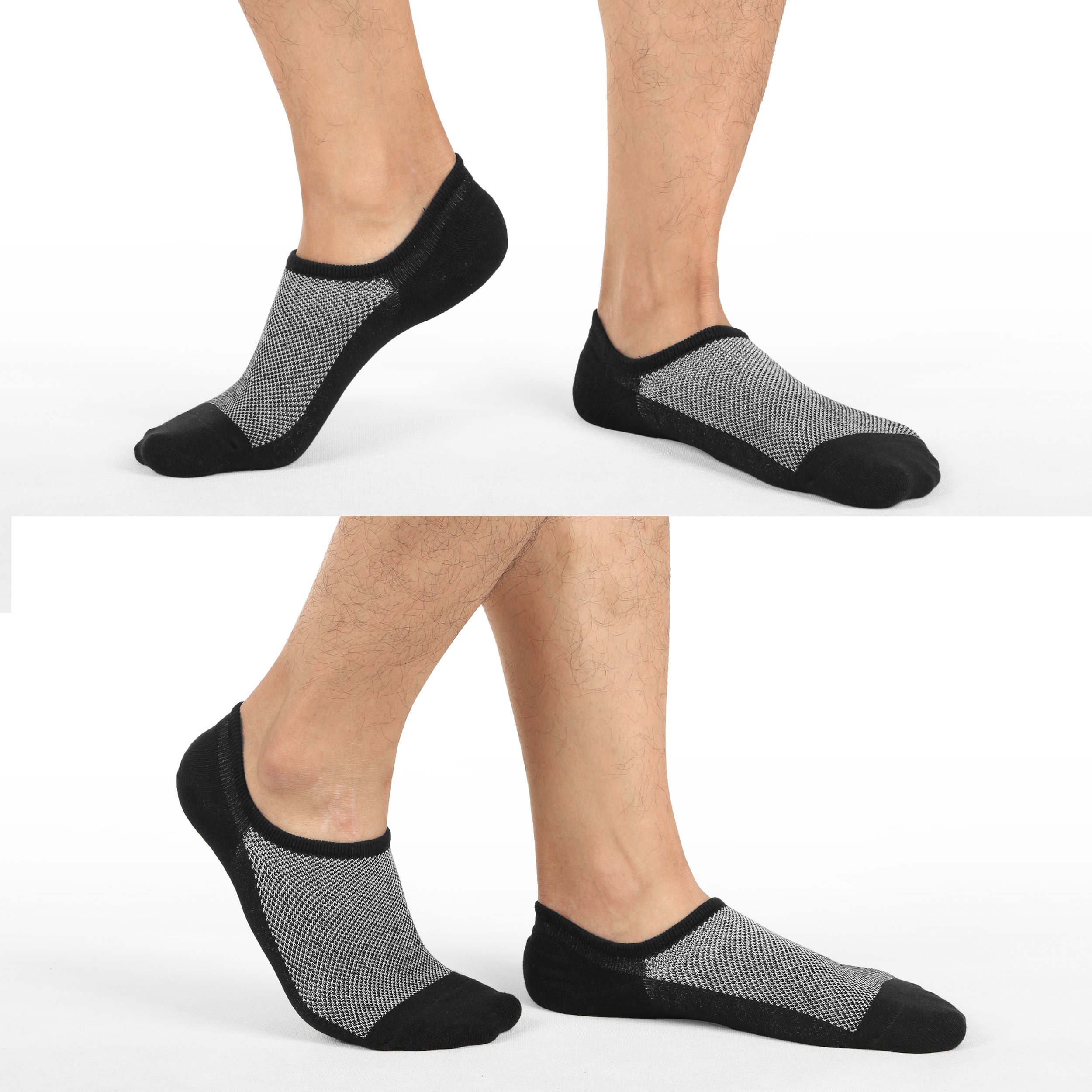 Mottee & Zconia No Show Socks for Men & Women - Low Cut Invisible Liner Ankle Socks - Breathable Cotton Comfort for Sneakers, Loafers & Casual Shoes