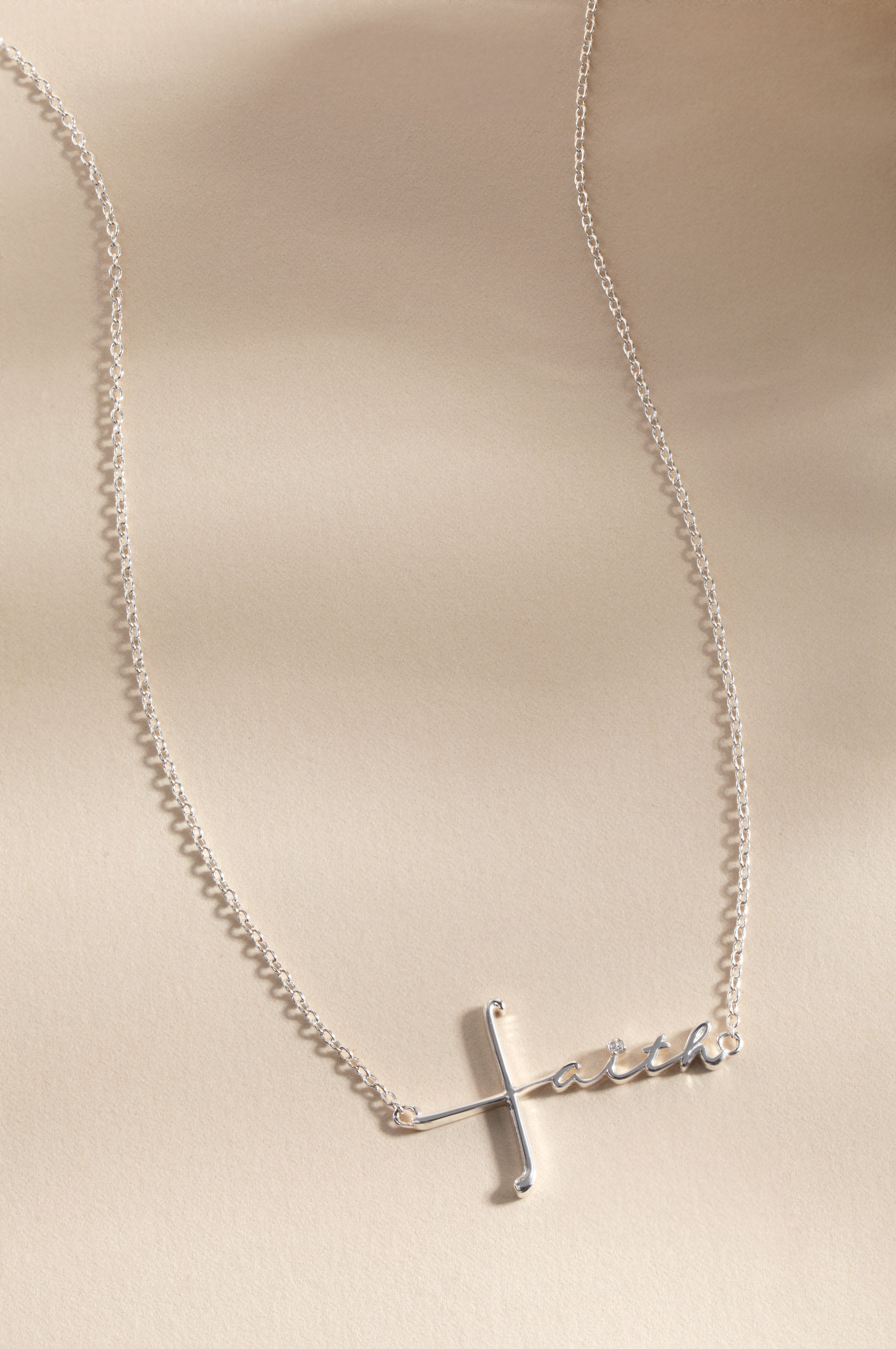 Faith Necklace for Women - Inspirational Religious Jewelry Gift for Baptism, Confirmation & Daily Wear
