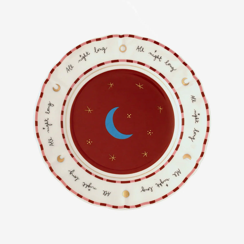 Bitossi Home Moon Fruit Plate - Elegant Ceramic Serving Dish for Fruits, Cheese & Appetizers | Perfect for Dining, Entertaining & Kitchen Decor