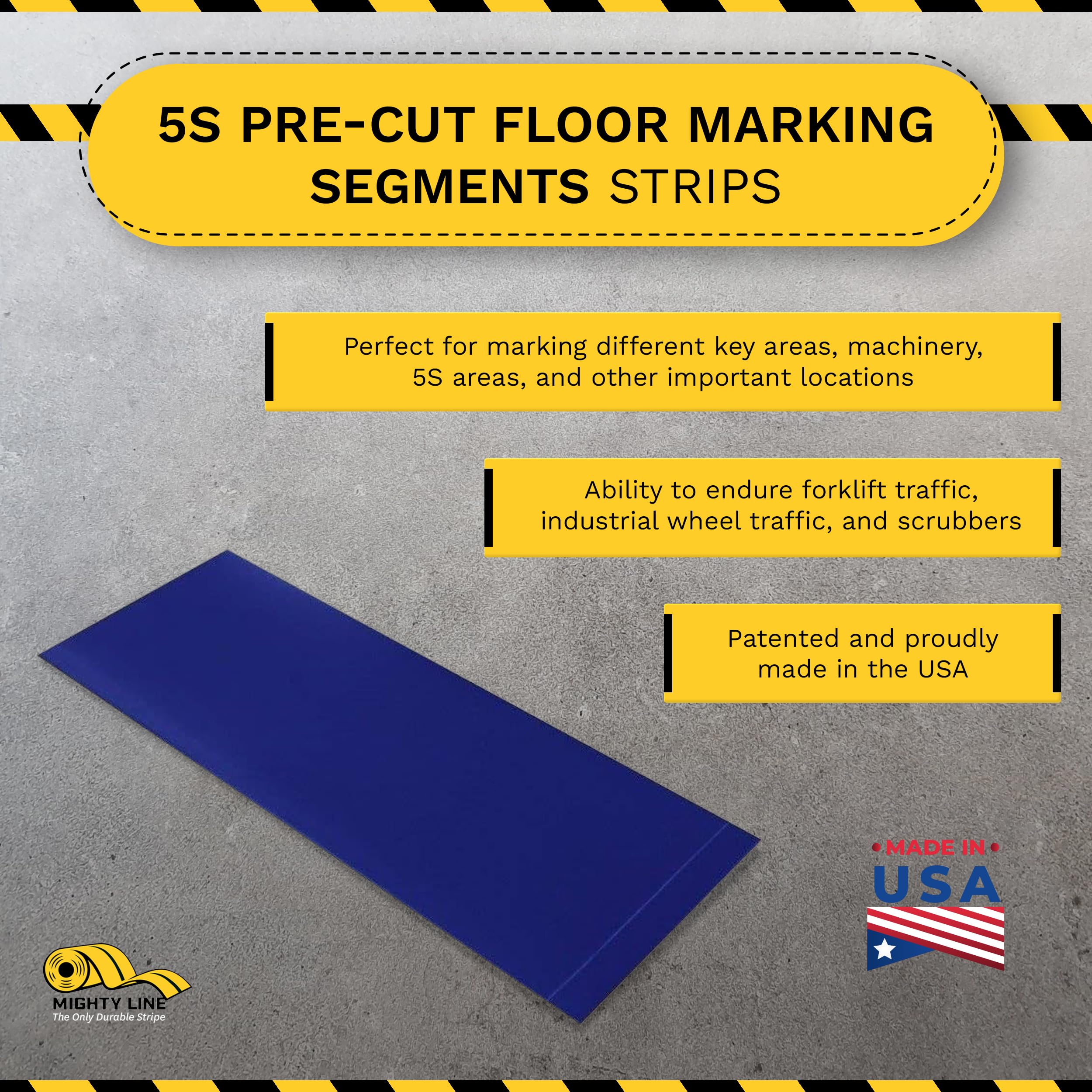 Mighty Line Heavy-Duty Safety Floor Marking Tape - 4