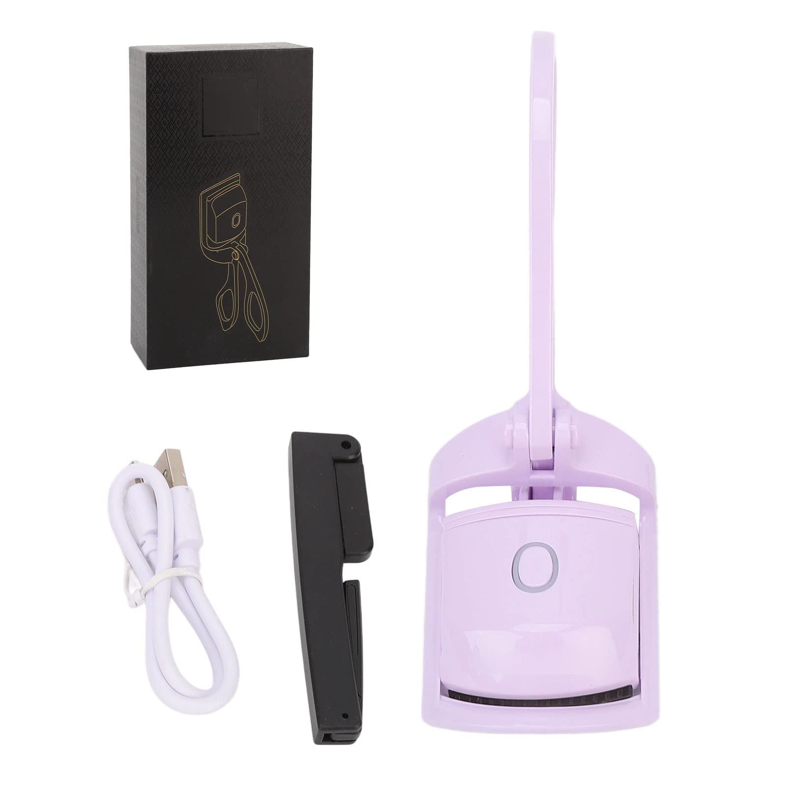 EXCLUZO USB-C Heated Eyelash Curler - Safe & Long-Lasting Battery, Waterproof & Portable for Perfect Curls | Ideal for Travel, Home Use & Professional Makeup