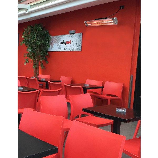 Wall Mounted Infrared Electric Patio Heater - Outdoor Space Heater for Patio, Deck & Garden - Energy Efficient Heating Solution for Cold Weather - Perfect for Restaurants, Cafes & Backyard Gatherings