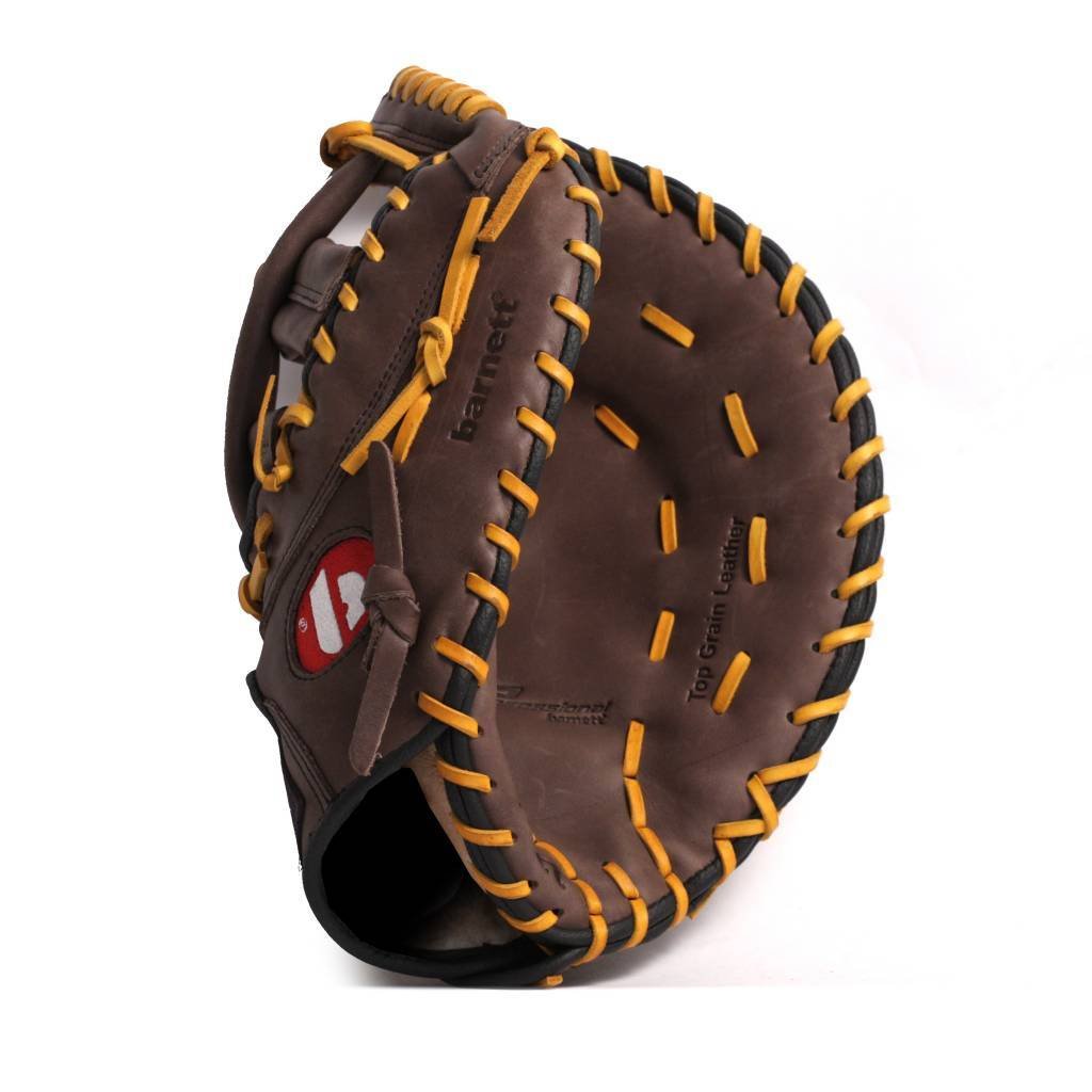 Barnett GL-301 Competition First Baseball Glove - Premium Genuine Leather, Brown - Perfect for Youth & Adult Baseball Games, Practice & Training