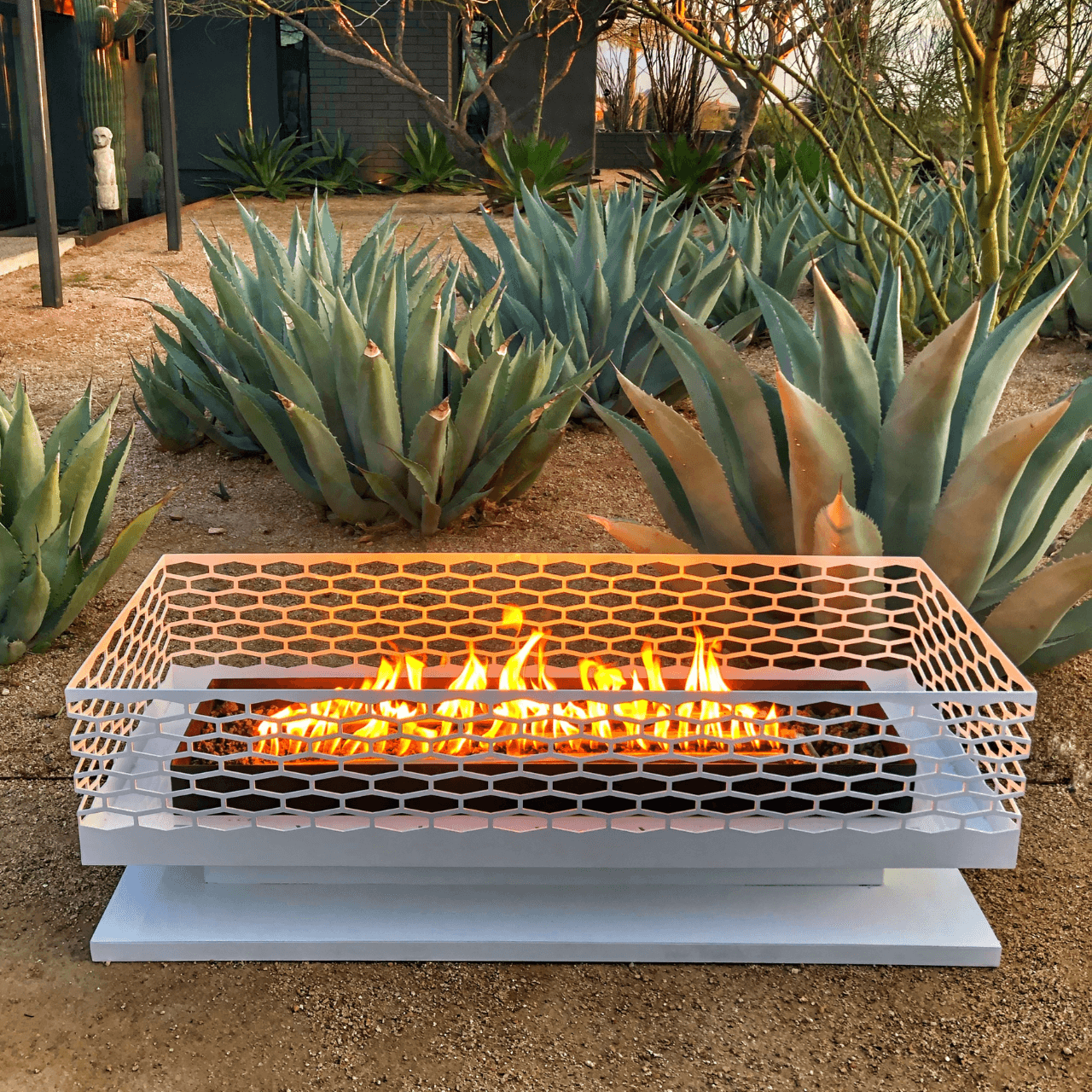 Boxfire Fire Pit - Outdoor Wood Burning Fire Pit for Backyard, Camping & Patio - Durable Steel Fire Pit Bowl with Spark Screen & Poker - Perfect for Bonfires, S'mores & Outdoor Gatherings