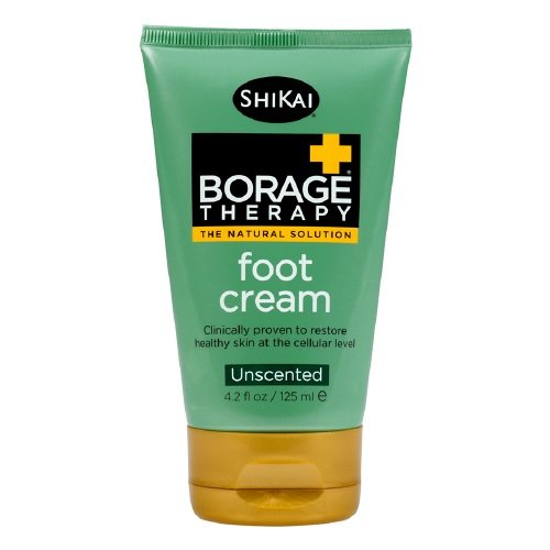 ShiKai Borage Therapy Foot Cream for Dry Cracked Feet - Unscented Moisturizing Foot Care - 4.2 fl oz (125ml) Pack of 6 - Perfect for Pedicures, Diabetic Foot Care & Nighttime Foot Treatment