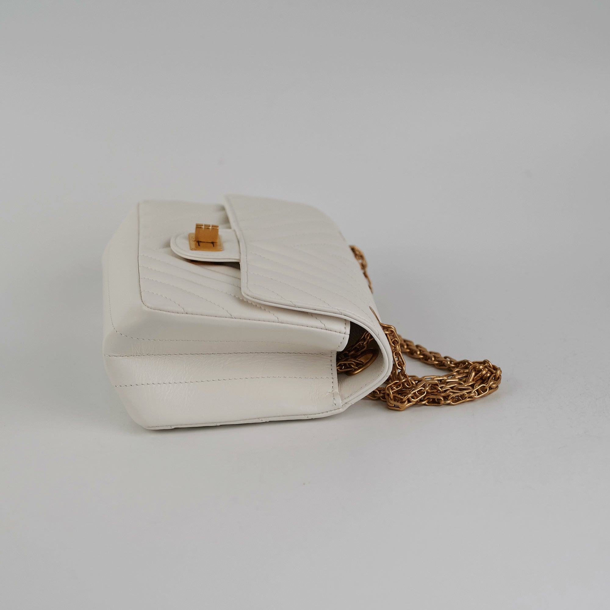 Chanel Chevron Reissue Mini Bag in White - Luxury Crossbody Bag for Women, Perfect for Parties, Dates & Everyday Use
