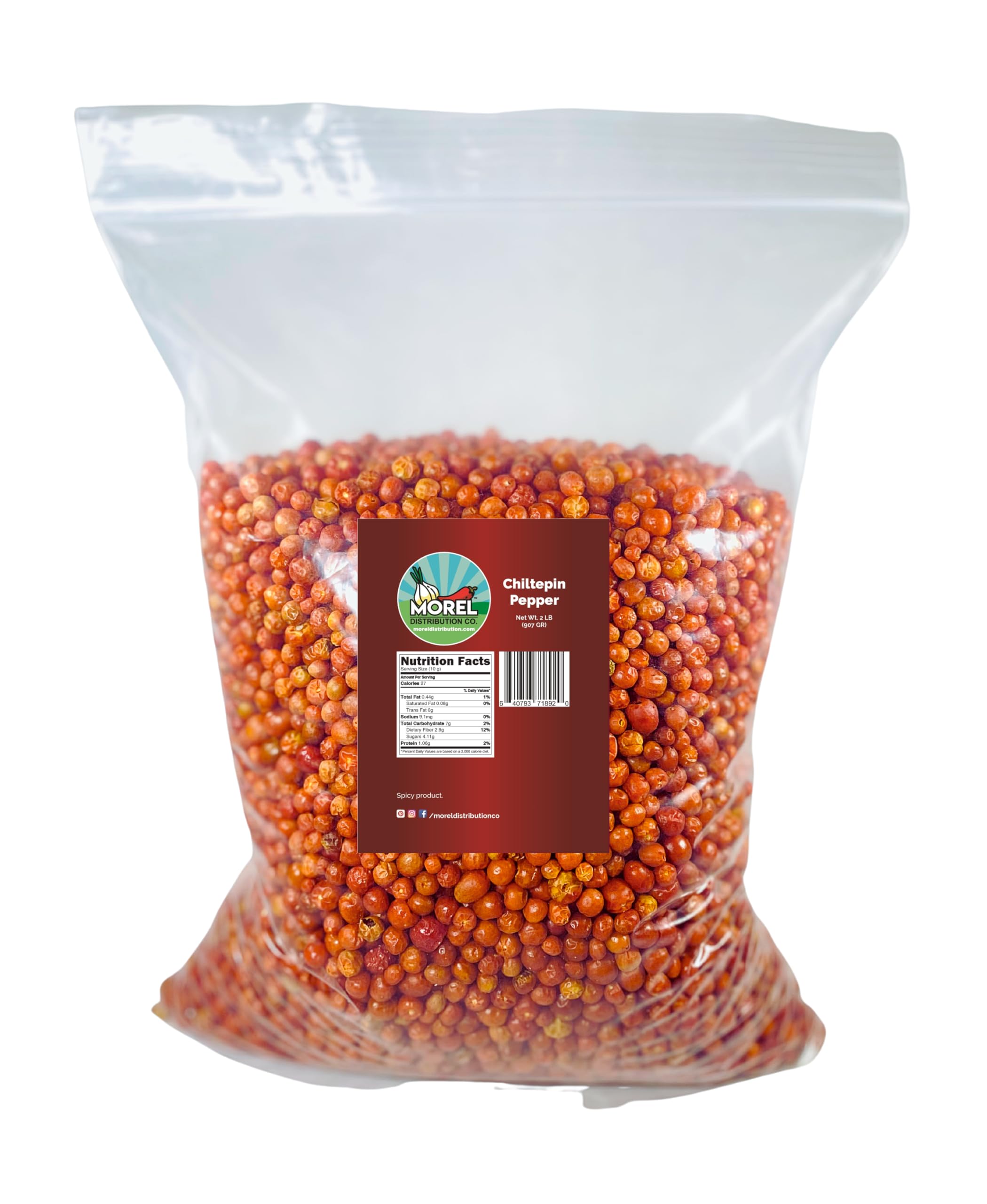 Premium Dried Chiltepin Peppers (Chili Tepin) - 2 LBS | Authentic Mexican Spice for Cooking, Hot Sauce & Seasoning | Perfect for Salsas, Soups, Rubs & DIY Chili Powder