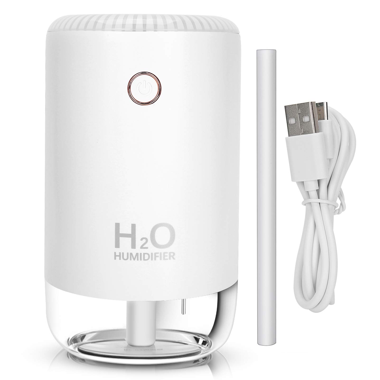 ASIXSIX Mini Portable Humidifier with 2 Spray Modes & Auto Shut-Off - Ultra Quiet Personal Humidifier with Night Light for Bedroom, Office, Travel - Perfect for Babies, Kids & Adults (Pearl White) | Great for Dry Air Relief, Better Sleep & Skin Hydration