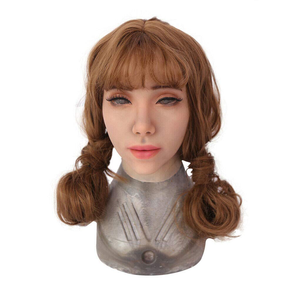 Realistic Silicone Female Face Mask for Crossdressers & Transgender - Perfect for Cosplay, Halloween Costumes & Gender Transformation