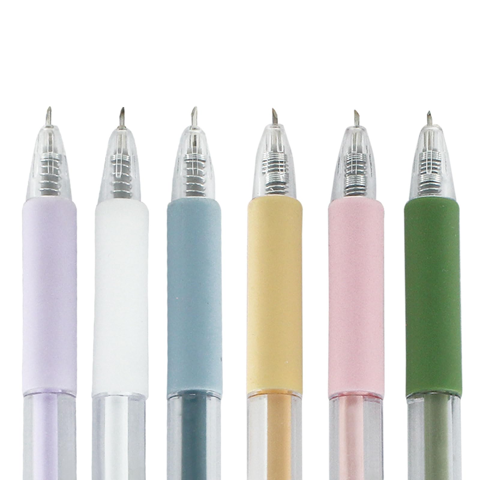 6Pcs Retractable Craft Knife Pens - Precision Paper Cutting Tools for Scrapbooking, Card Making & DIY Art Projects (6 Colors) - Perfect for Artists, Crafters & Hobbyists