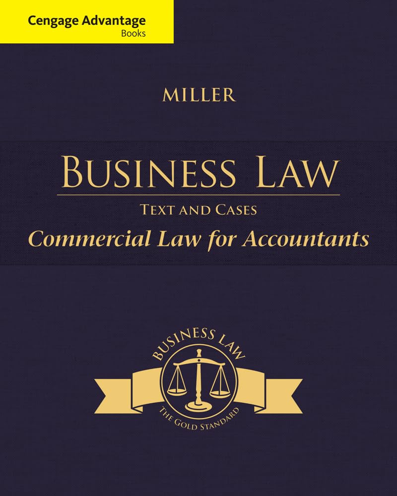 Cengage Advantage Books: Business Law Text & Cases - Commercial Law Guide for Accountants | Legal Reference for Accounting Professionals & Business Students