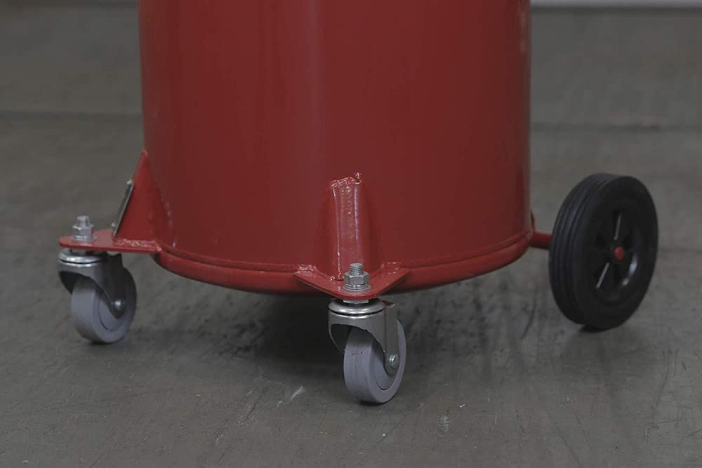 Prolinemax HD 20 Gallon Air Operated Oil Drain Tank with Wheels & Hose - Heavy Duty Waste Oil Drainage System for Automotive Shops, Garages, and DIY Mechanics