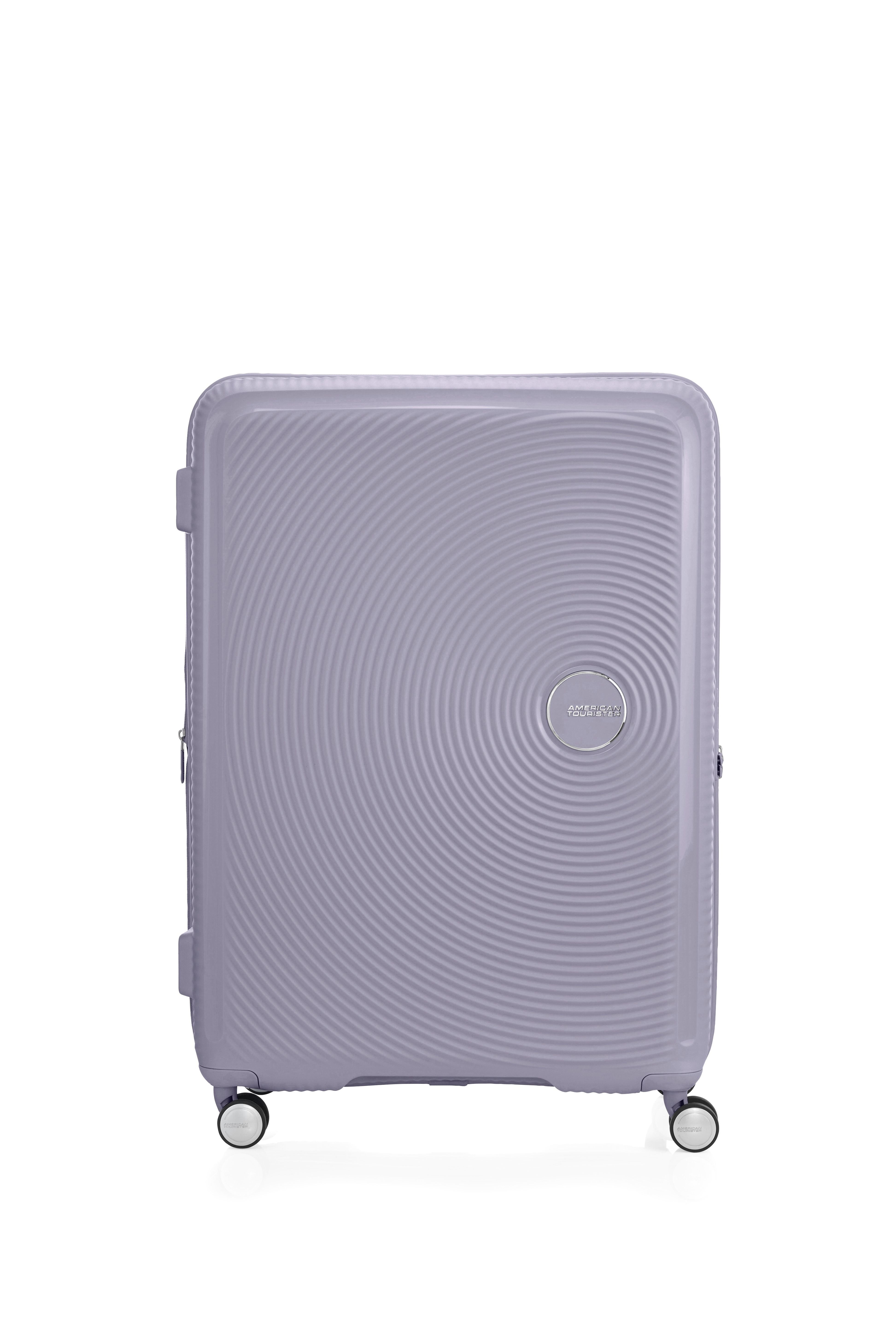 American Tourister CURIO 2.0 80/30 Expandable Spinner Luggage - Hushed Orchid Glow | Lightweight Suitcase for Travel, Business Trips & Vacations