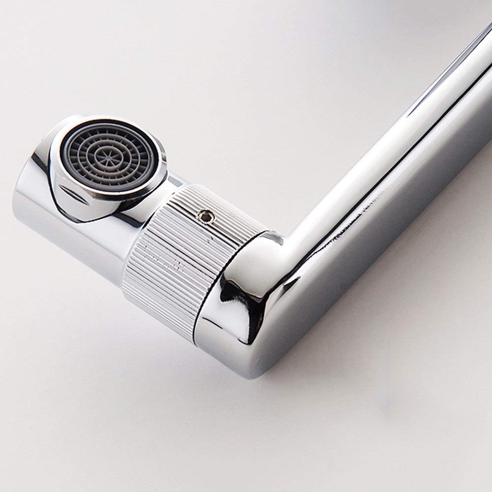 360° Rotatable Modern Waterfall Bathroom Faucet - High Spout Single Hole Copper Mixer Tap for Sink, Basin & Lavatory - Hot & Cold Water Control - Perfect for Kitchen, Bathroom & Powder Room Renovations