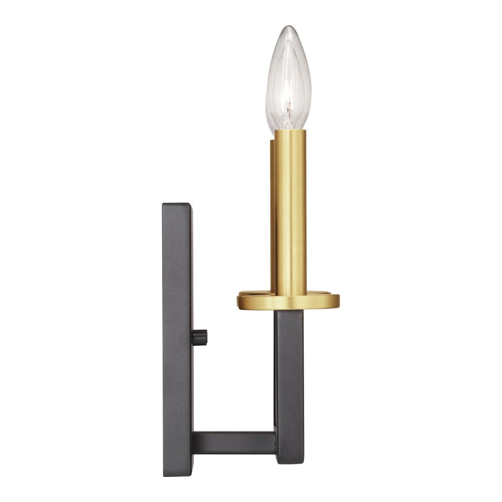 Draper 2 Light Wall Sconce - Modern Brushed Nickel Finish - Perfect for Bedroom, Hallway & Living Room Lighting