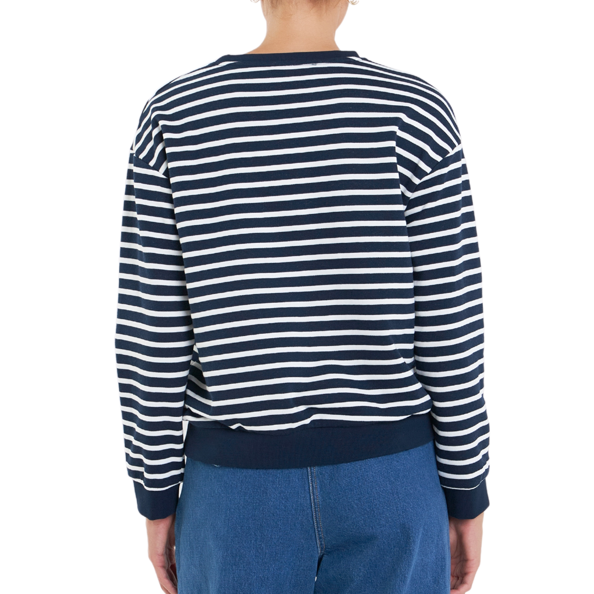 Stylish Stripe Drop Shoulder Sweatshirt for Women & Men | Trendy Casual Pullover for Fall & Winter | Perfect for Layering, Lounging & Streetwear Outfits