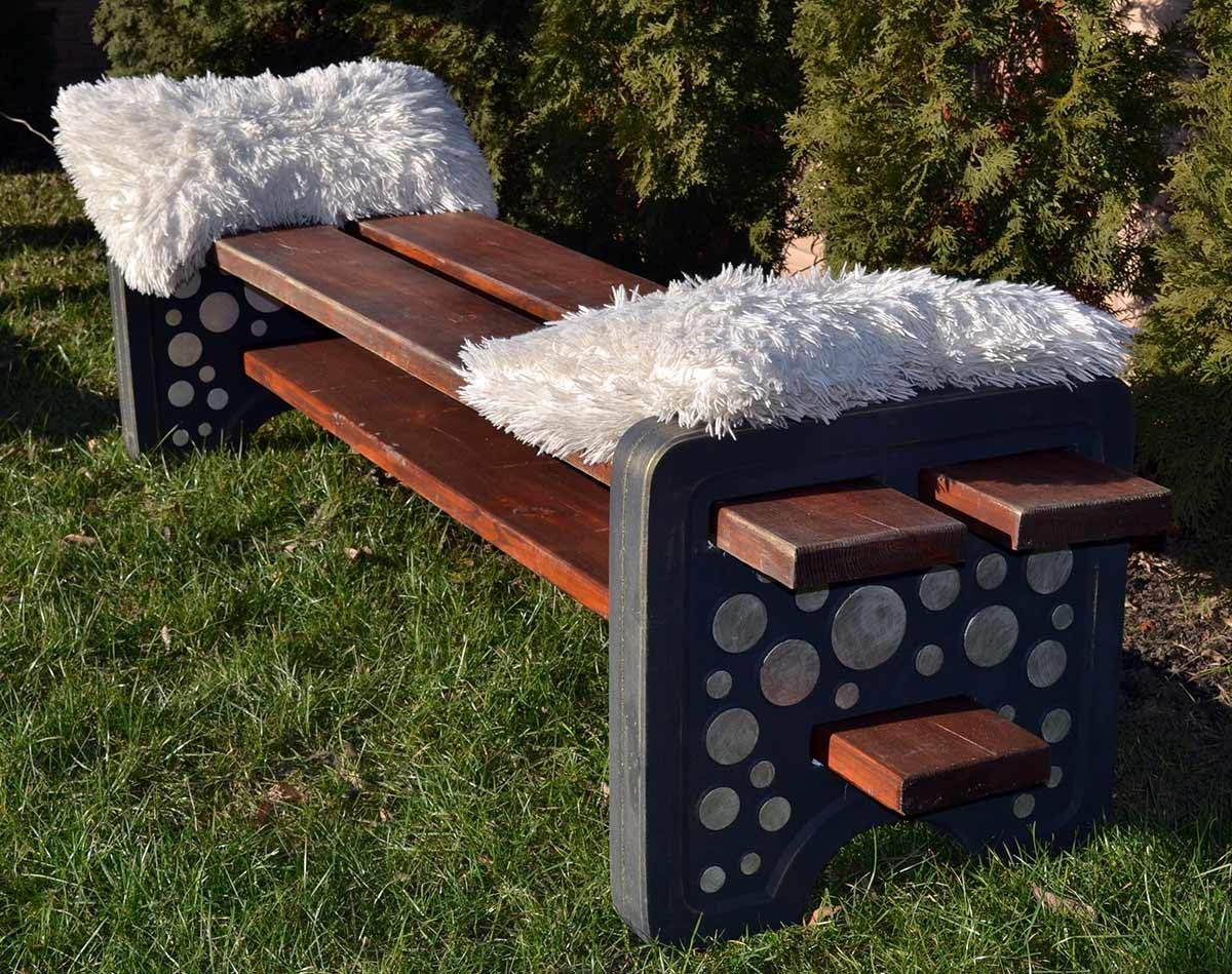 Concrete Bench Leg Mold - ABC Plastic Cement Form for DIY Outdoor Furniture (1 Piece) - Perfect for Garden, Patio, and Backyard Projects