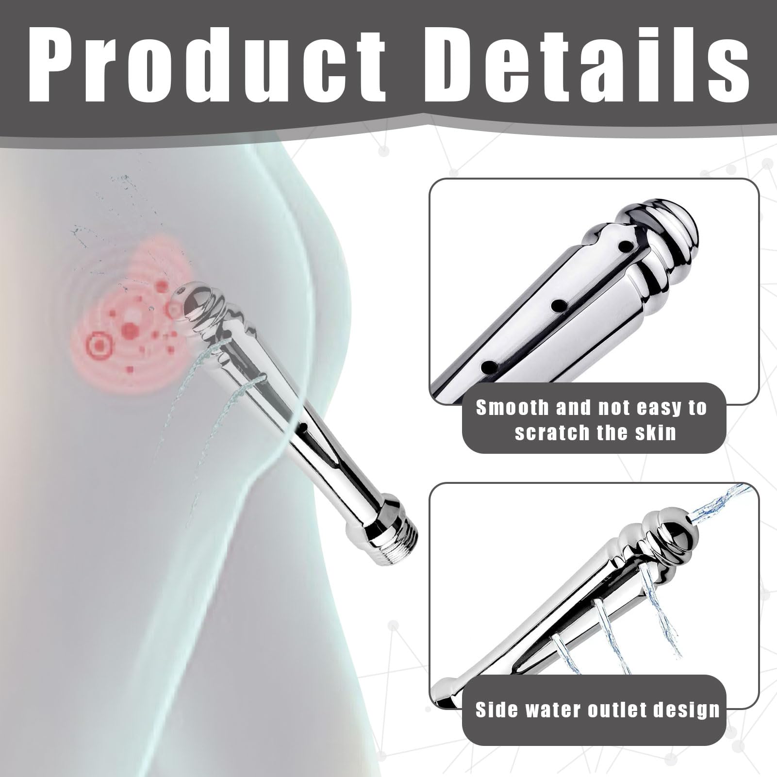 Anal Shower Attachment for Men & Women - Aluminum Bidet Sprayer for Personal Hygiene & Anal Cleansing - Perfect for Travel, Home Use & Postpartum Care