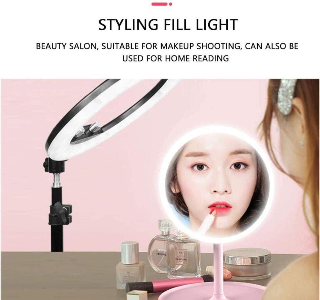 HMTE 10 Inch LED Ring Light with Tripod Stand for Phone Photography, Live Streaming, YouTube Videos, TikTok & Selfies - 26cm Fill Light for Professional Studio Lighting (10 Inch) - Perfect for Makeup, Vlogging & Content Creation