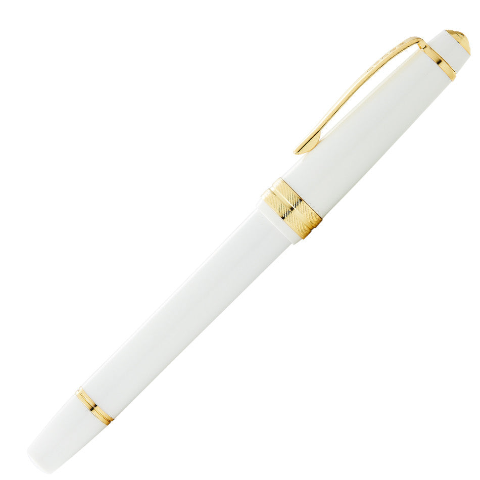 Cross Bailey Light Fountain Pen - White & Gold Trim Luxury Writing Instrument for Calligraphy, Journaling & Office Use