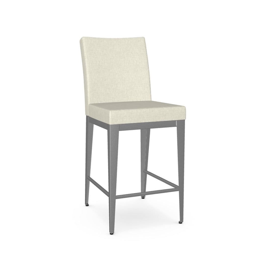 Pablo Counter Stool - Modern Kitchen Bar Stools with Back Support, Adjustable Height for Breakfast Nook, Dining Island & Home Decor - Set of 1, 2 or 4 (Black, White, Gray)