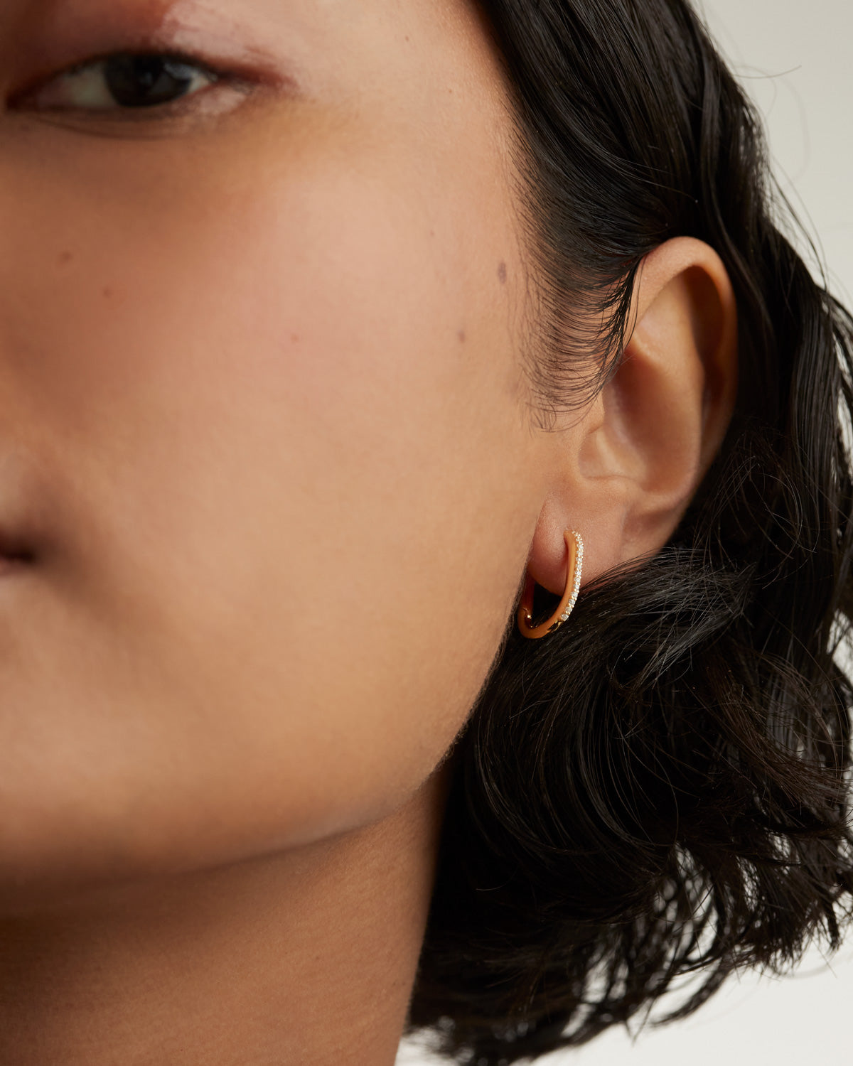 GRID Spike Gold Earrings for Women - 14K Gold Plated Hoop Earrings, Trendy Minimalist Jewelry Gift for Her - Perfect for Parties, Dating & Everyday Wear