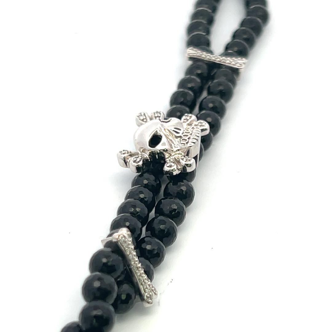 0.35 Carat Round Brilliant I SI Diamond 18K White Gold Bead Bracelet for Women - Elegant Tennis Bracelet for Anniversary, Wedding & Special Occasion Gifts