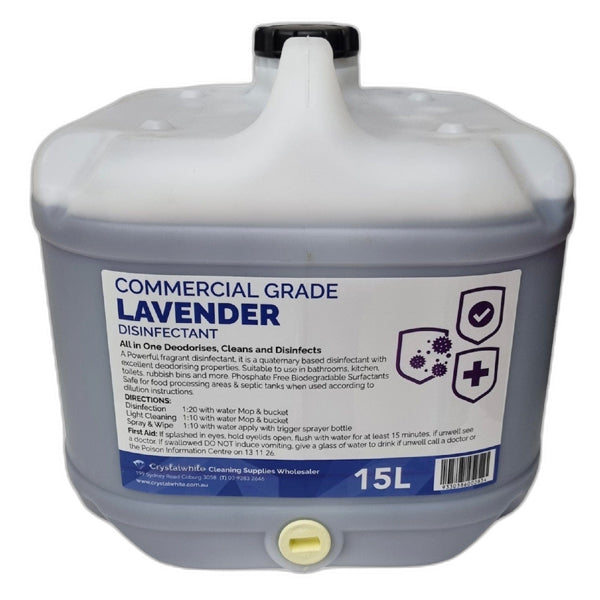 Crystalwhite Lavender Commercial Grade Disinfectant Spray | EPA-Approved for Hospitals, Schools & Offices | Kills 99.9% Germs & Viruses | Fresh Lavender Scent | Ideal for High-Touch Surfaces, Restrooms & Public Spaces