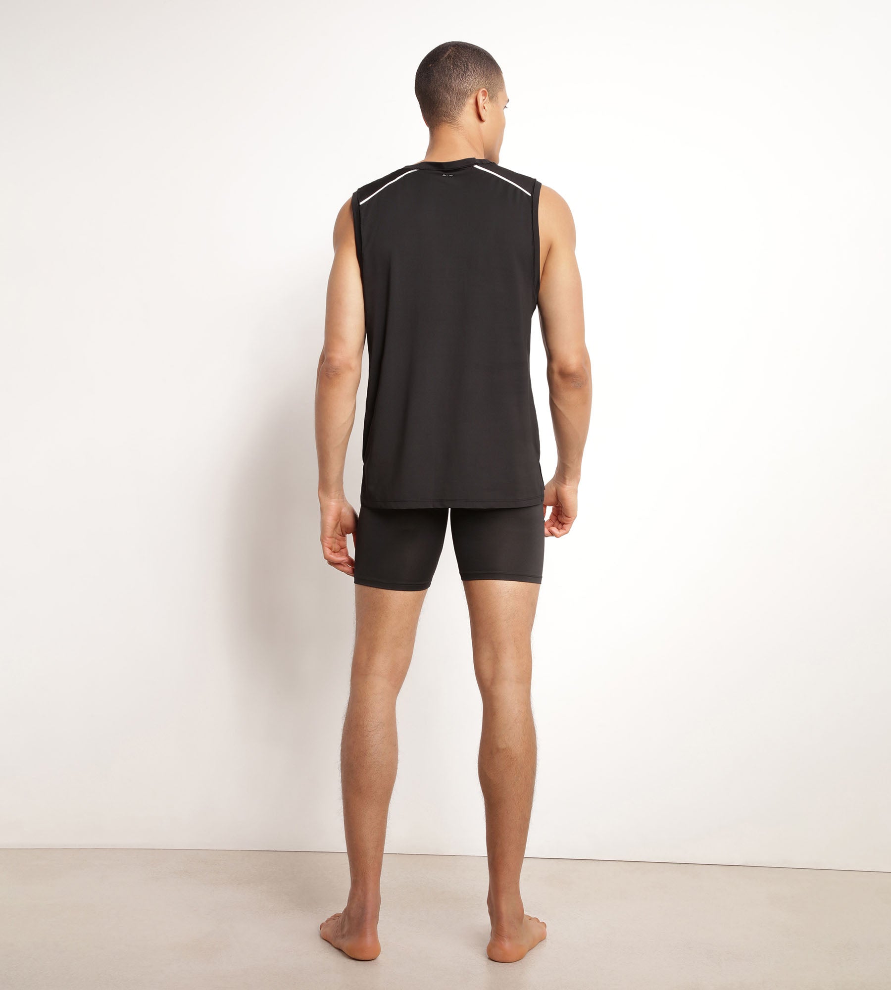 Men's Breathable Sports Tank Top - Black Dim Move - Perfect for Gym, Running & Workouts
