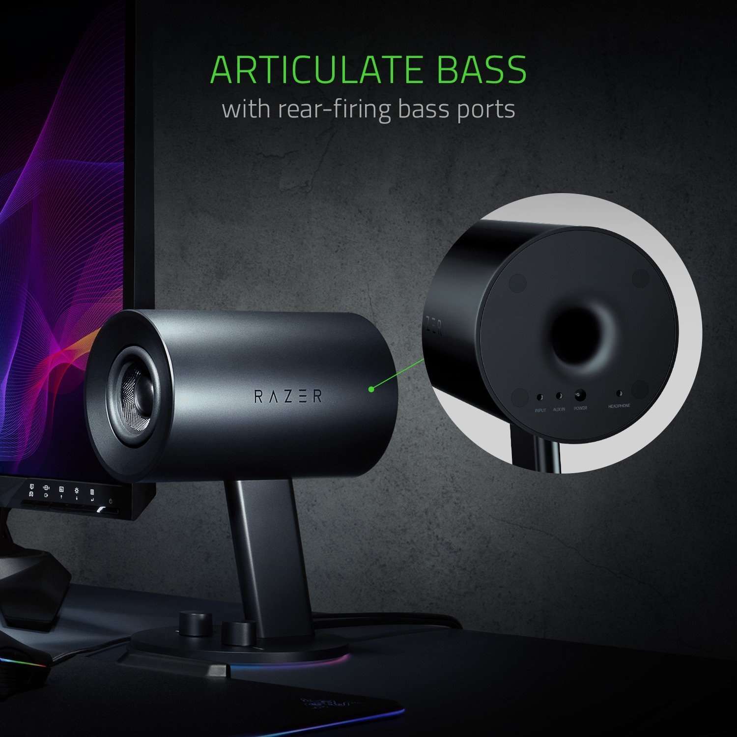 Razer Nommo Chroma 2.0 PC Gaming Speakers - 3