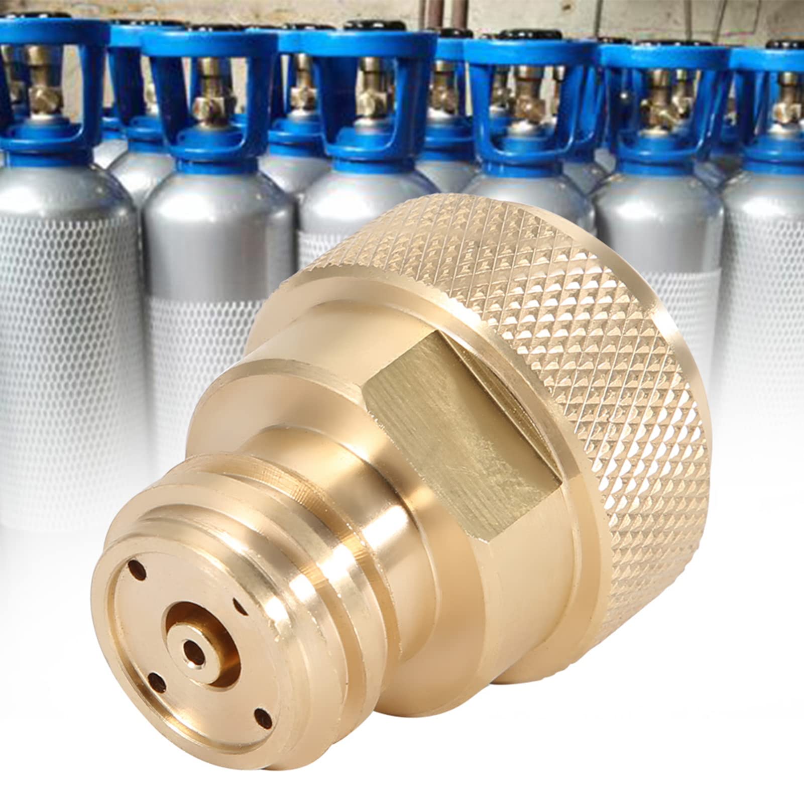 **Brass CO2 Cylinder Refill Adapter for Soda Makers - Replacement Conversion Kit for Home Carbonation Machines (Gold) | Perfect for DIY Sparkling Water & Soda Making**